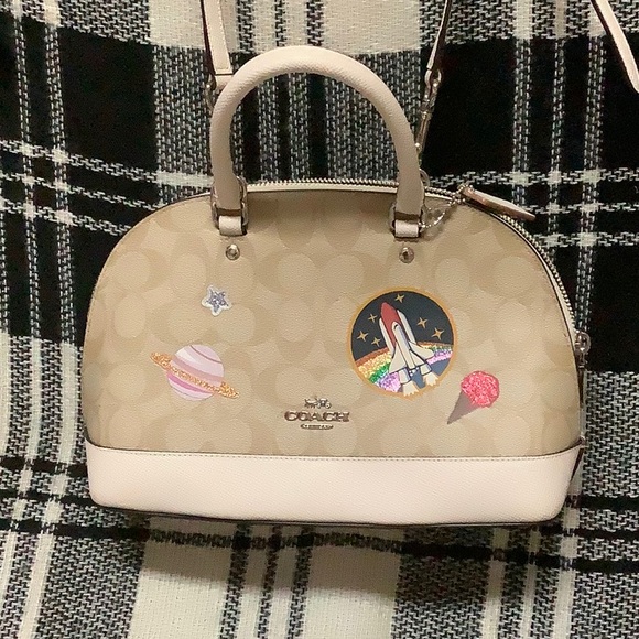Coach Handbags - Coach mini Sierra satchel outer space graphic purse